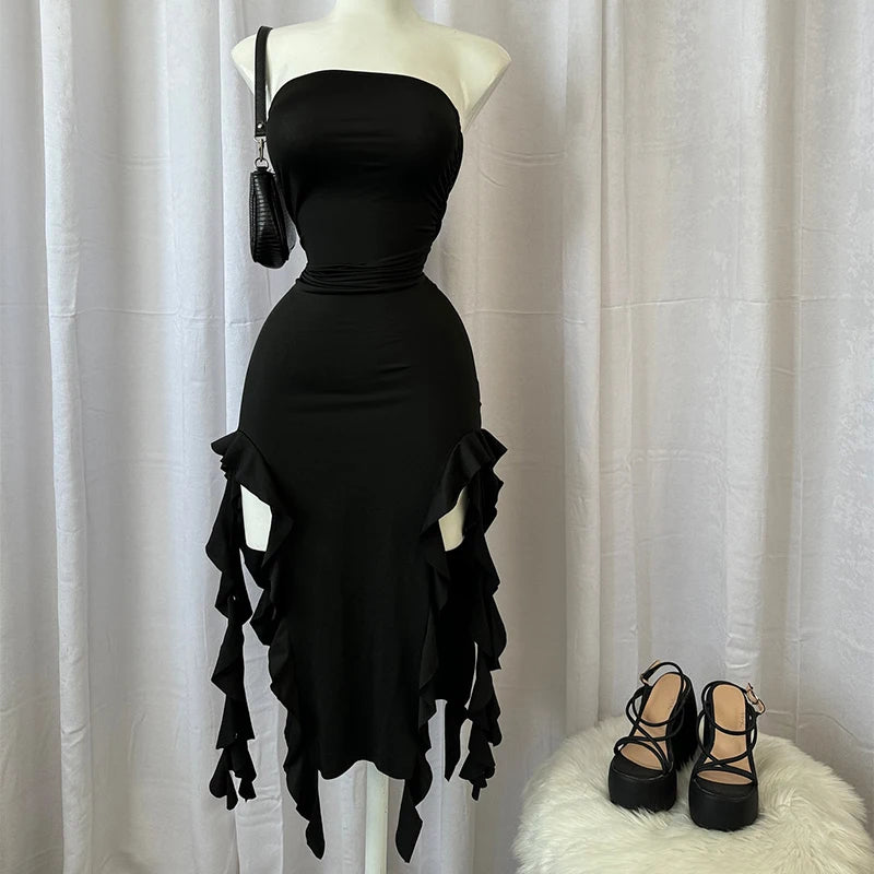 Strapless Ruffle Dress