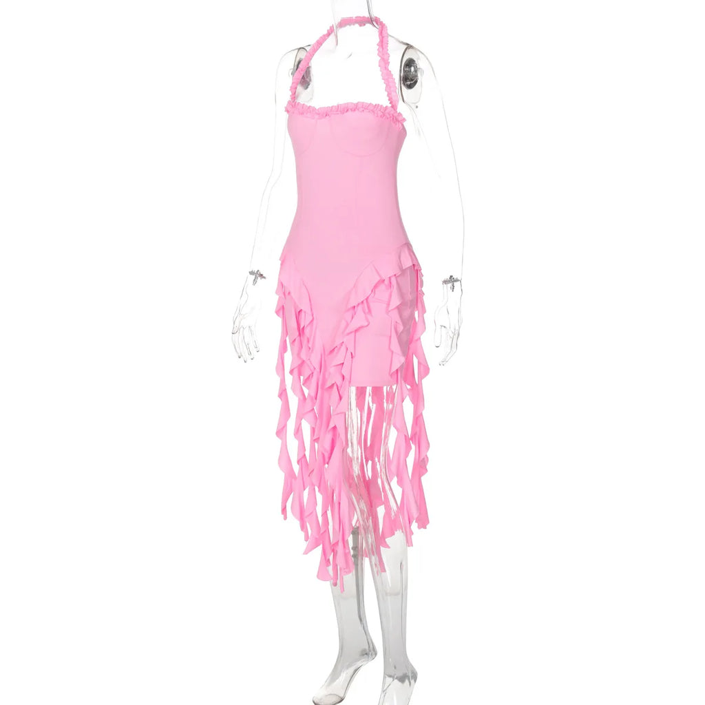 Strap Ruffle Dress