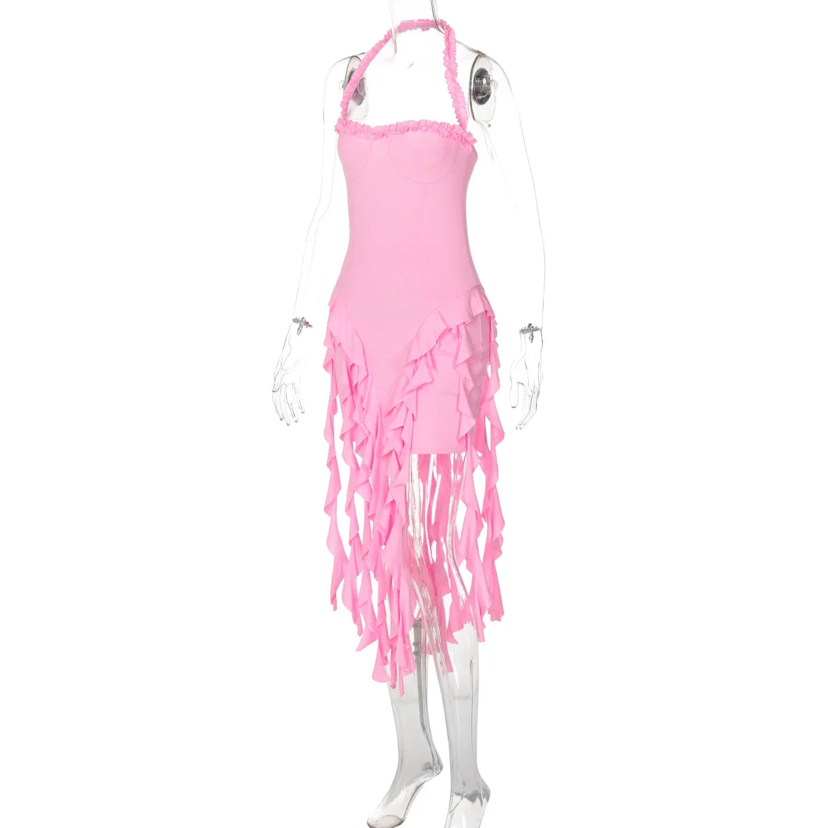 Strap Ruffle Dress