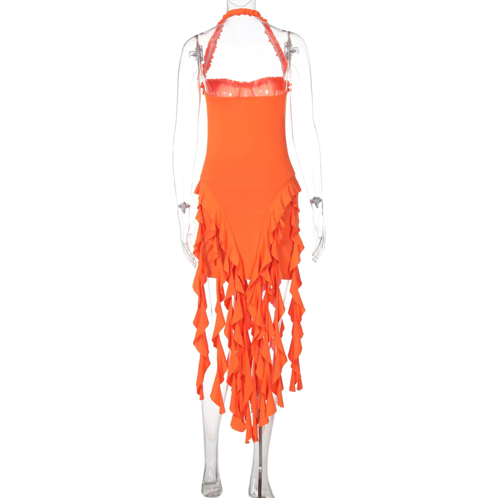 Strap Ruffle Dress