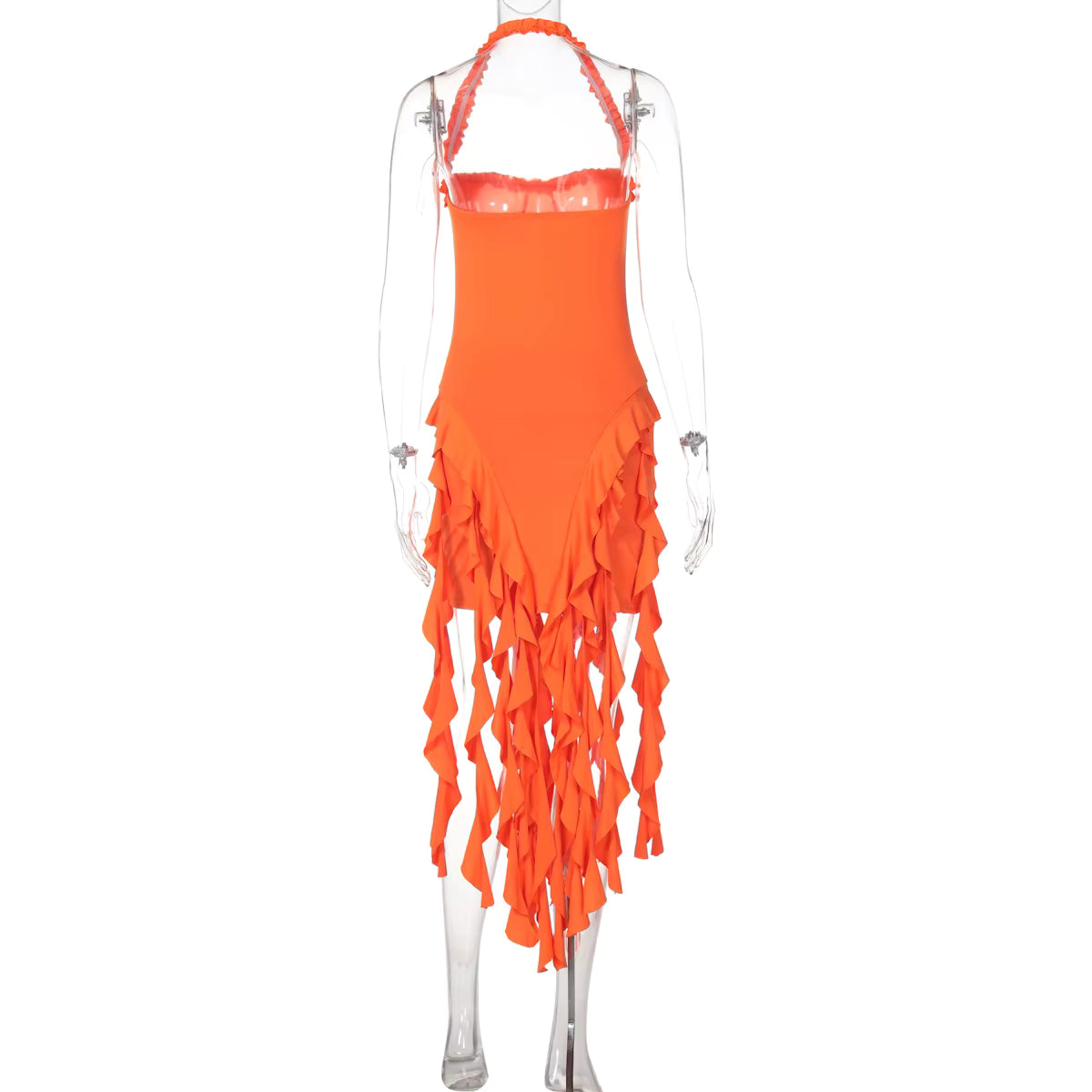 Strap Ruffle Dress