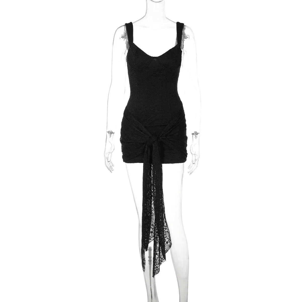Classy Tie Up Lace Dress