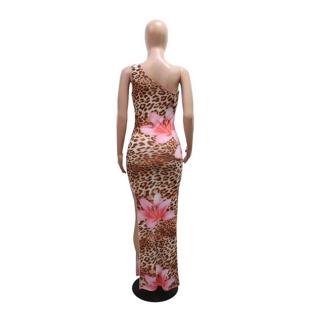 Floral Leopard Summer Dresses