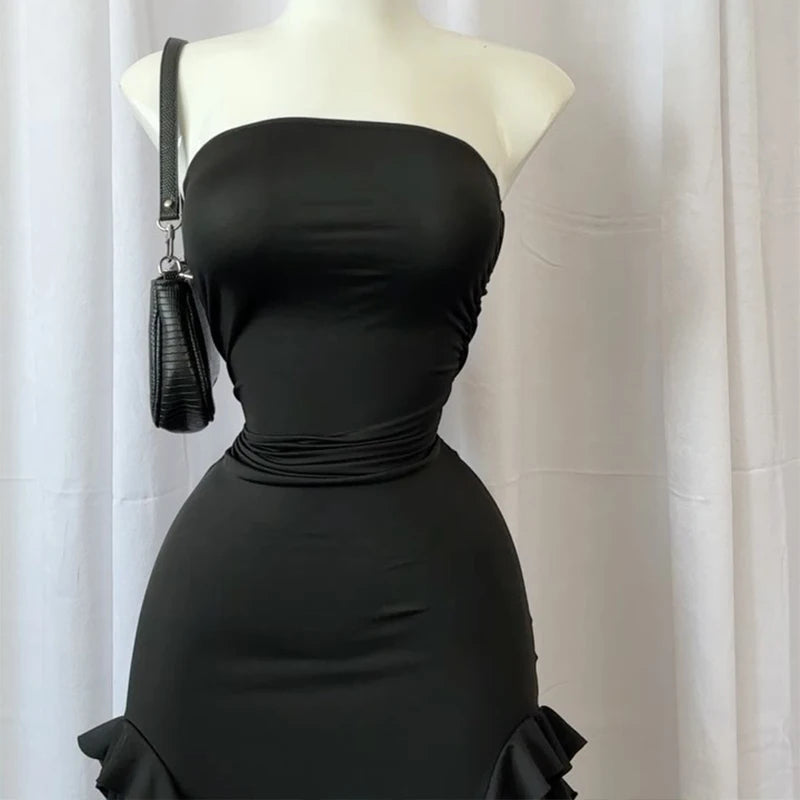 Strapless Ruffle Dress