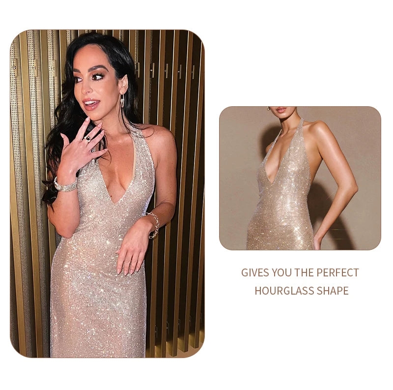 Classy Rhinestone Dress ￼