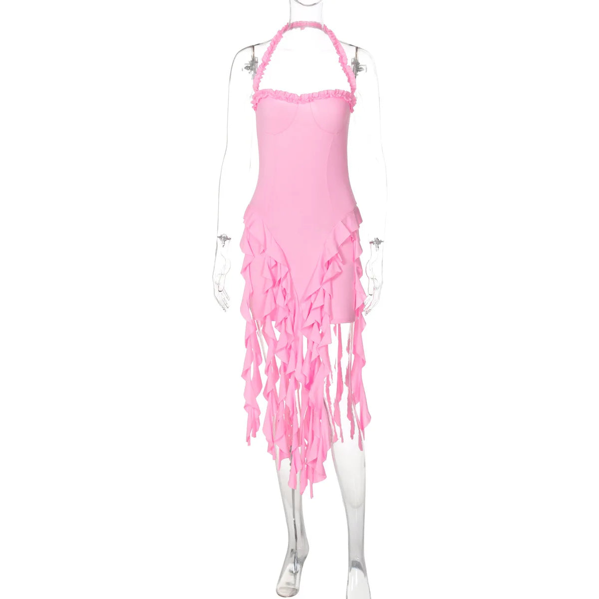 Strap Ruffle Dress