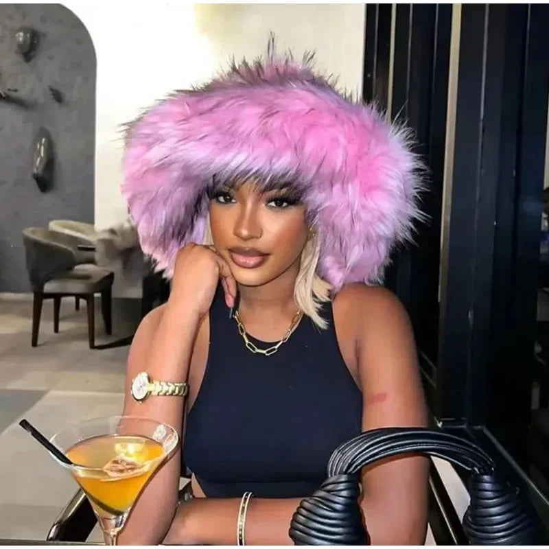 Fashionable Fur Bucket Hats