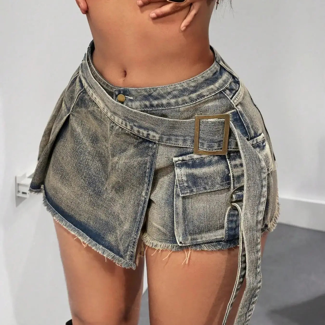 Vintage High Waist Denim Fashion Skirt