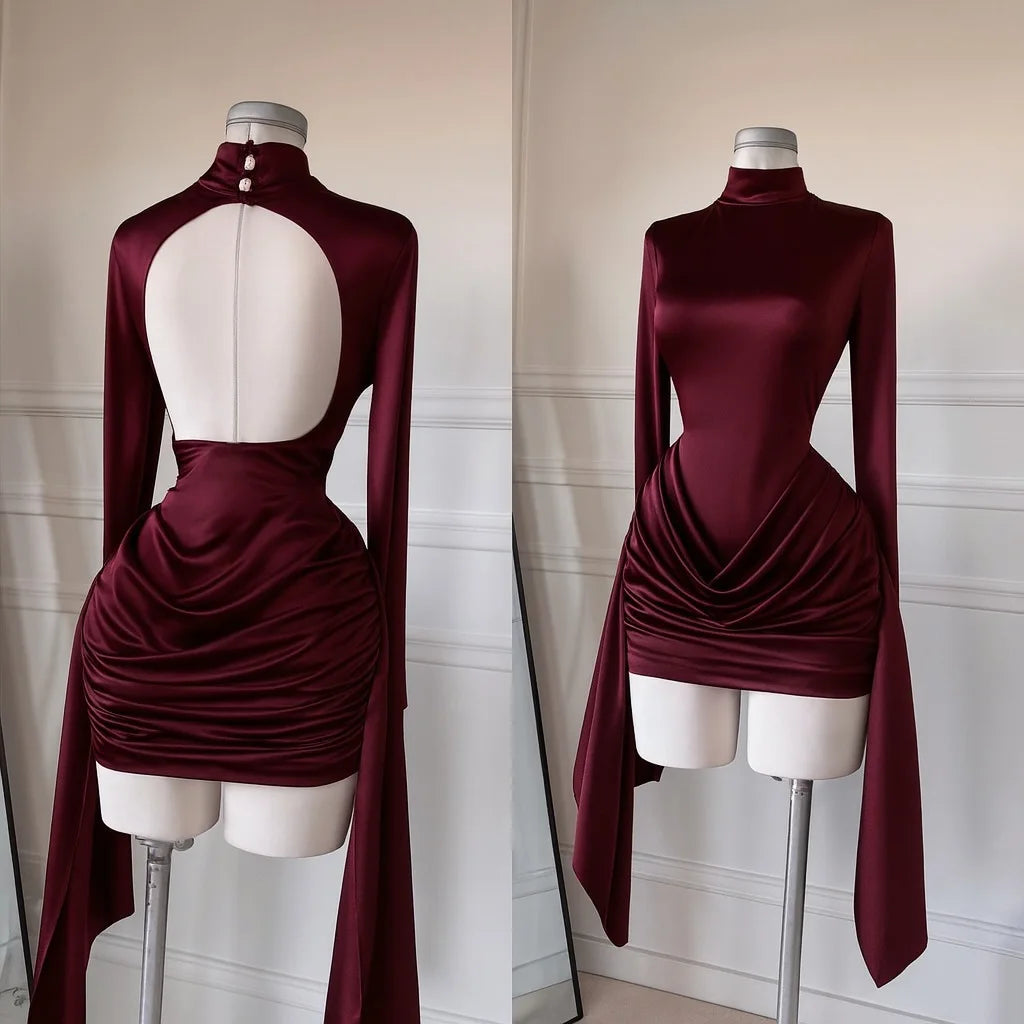 Classy Long Sleeve Mini Dress