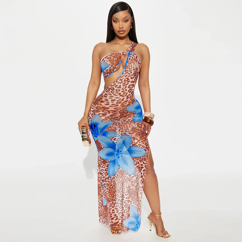 Floral Leopard Summer Dresses