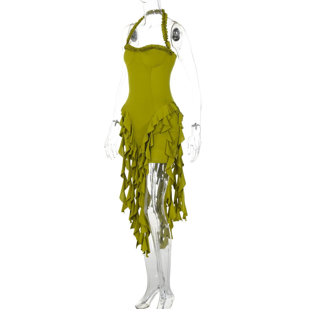 Strap Ruffle Dress