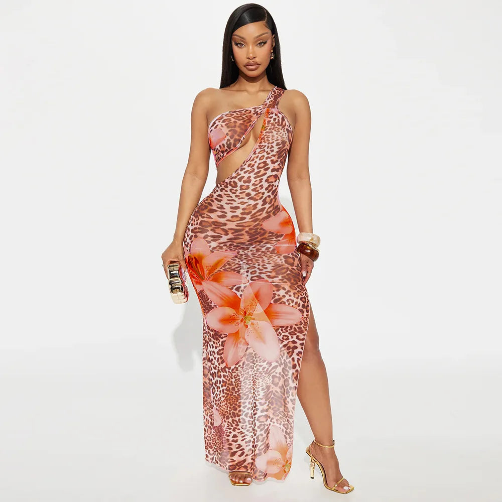 Floral Leopard Summer Dresses