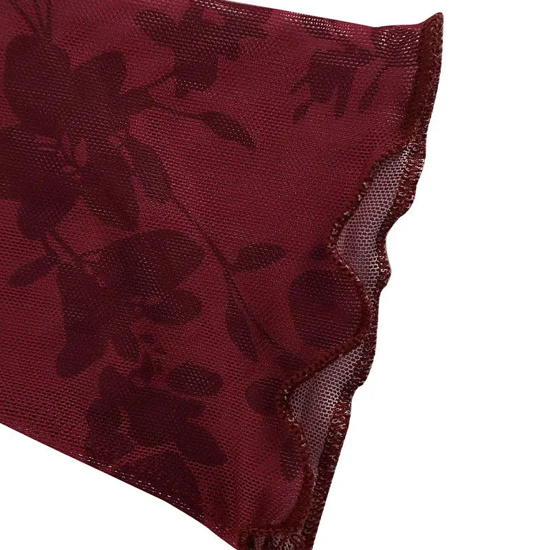 Graceful Red Wine Dress