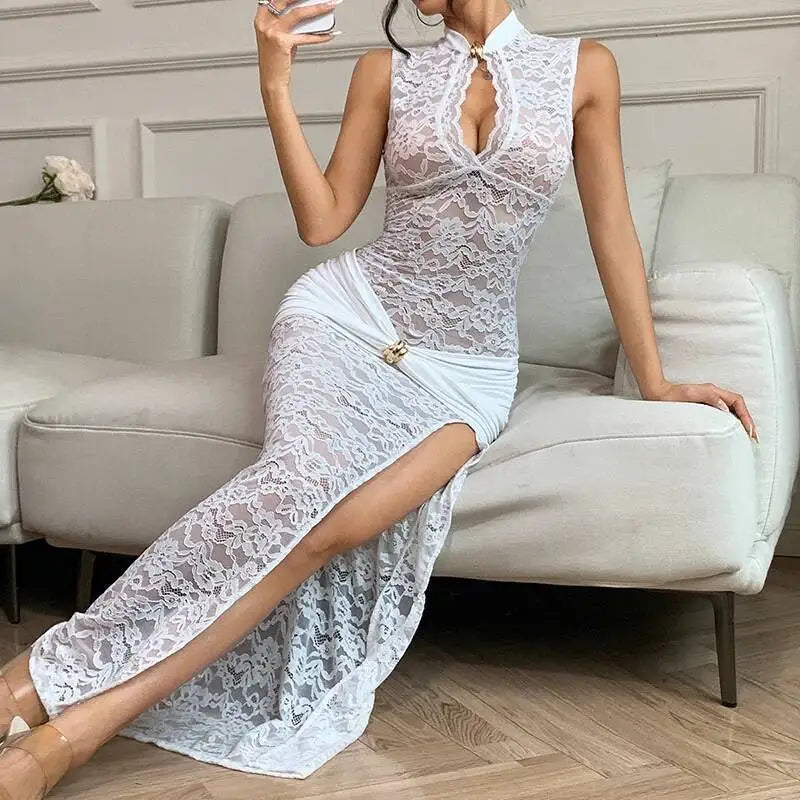 Elegant Sleeveless Flower Dress