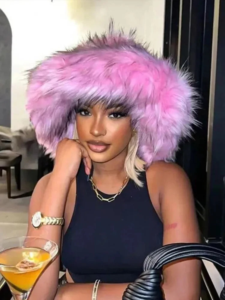 Fashionable Fur Bucket Hats