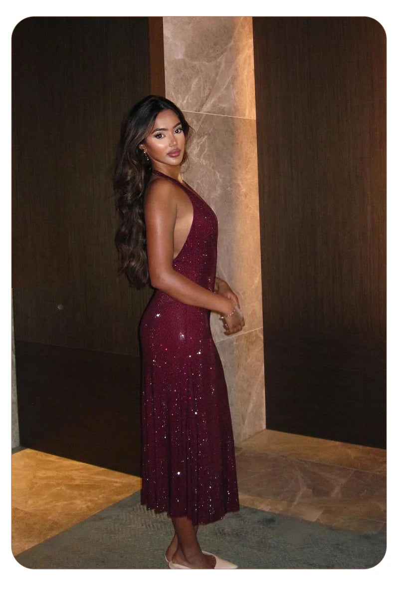 Classy Rhinestone Dress ￼