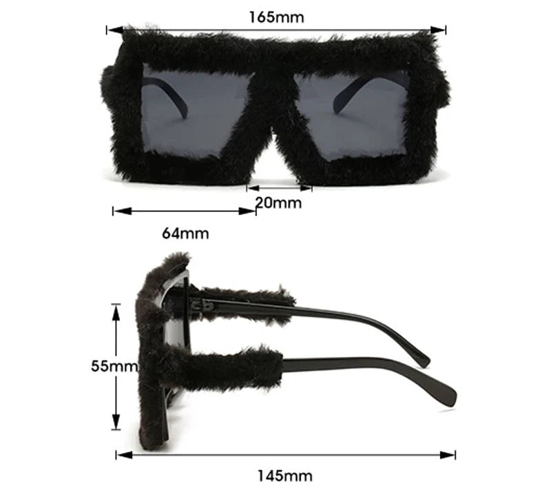 Furry Square Shades