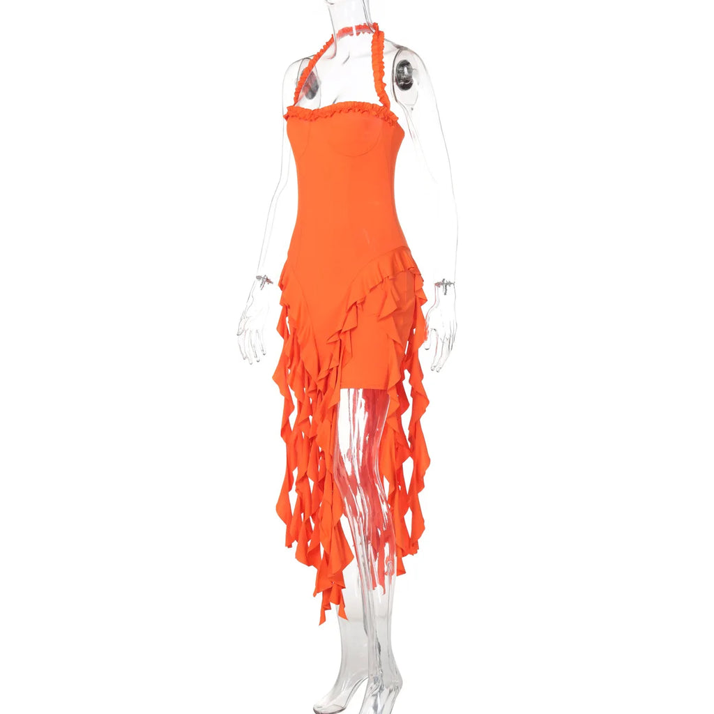 Strap Ruffle Dress