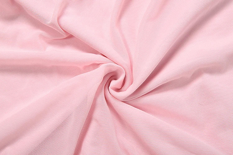 Elegant Pink Ruffle Mini Dress