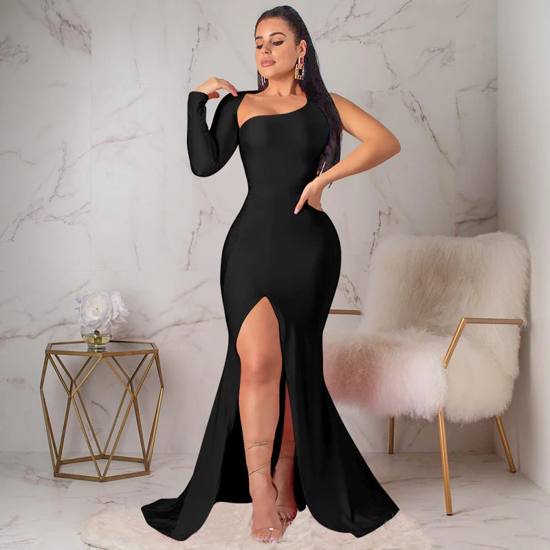 Elegant 1 Long-sleeved Dress