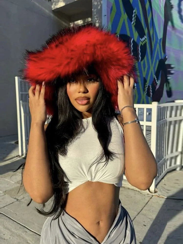 Fashionable Fur Bucket Hats